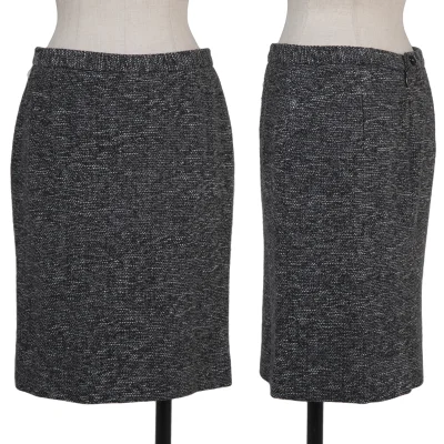 DOLCE&GABBANA Mixed Wool A-line Skirt