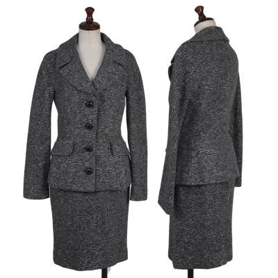DOLCE&GABBANA Mixed Wool Jacket & Skirt