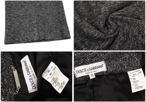 DOLCE&GABBANA Mixed Wool Jacket & Skirt K-176148_020