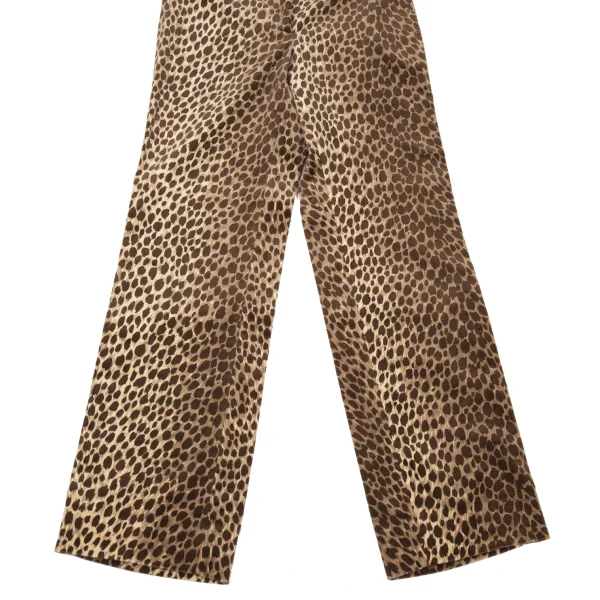 DOLCE&GABBANA Velour Cotton Animal Printed Pants K-176150_006