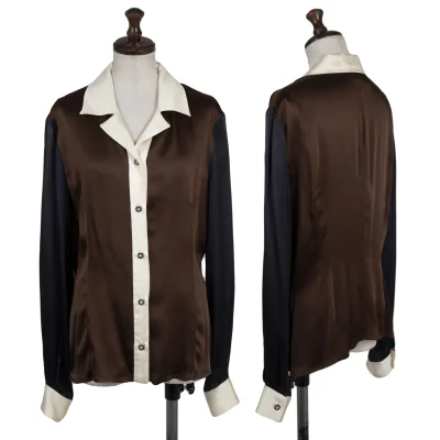 FENDI Switching Satin Blouse