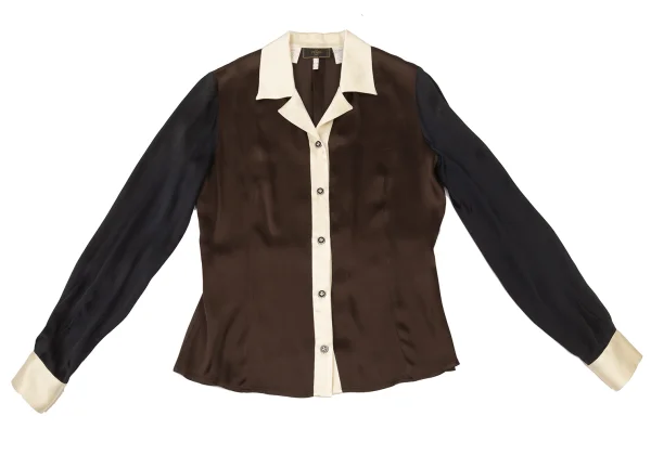FENDI Switching Satin Blouse K-176152_002