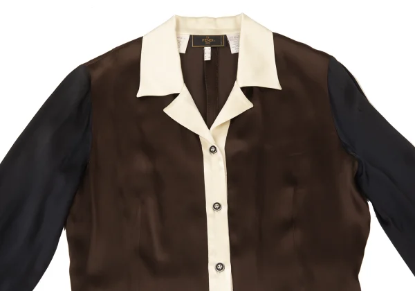 FENDI Switching Satin Blouse K-176152_003