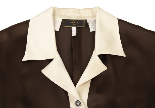 FENDI Switching Satin Blouse K-176152_004