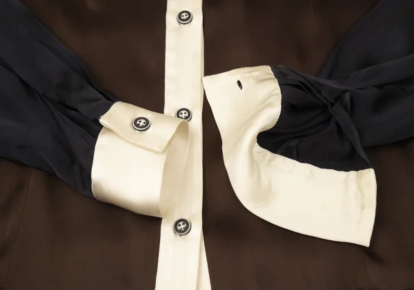 FENDI Switching Satin Blouse K-176152_012