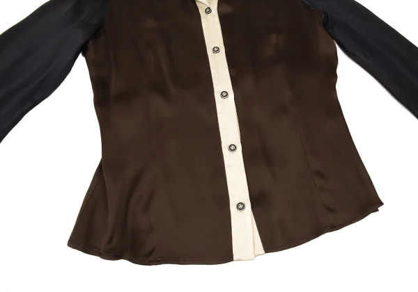 FENDI Switching Satin Blouse K-176152_013