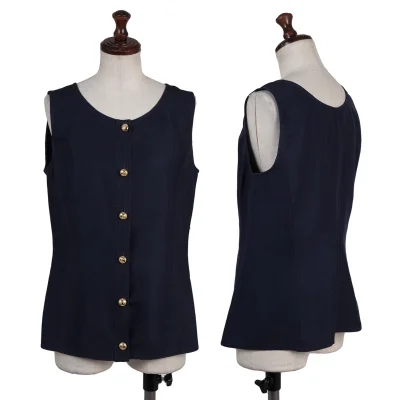 VALENTINO GARAVANI Silk Nep Gold-Button Vest