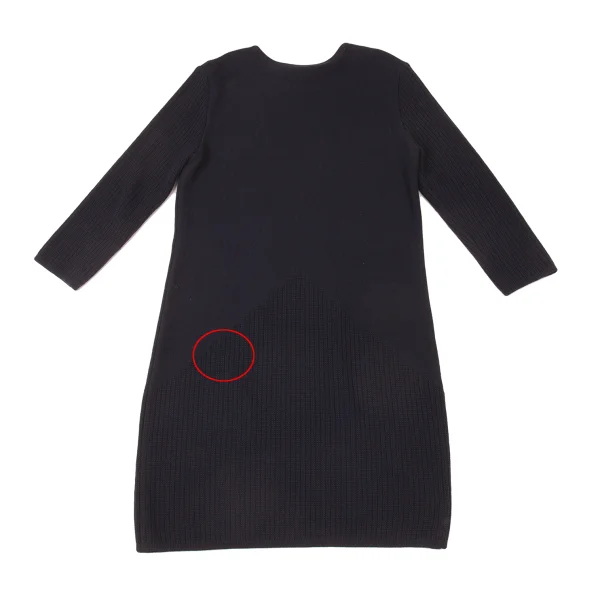VALENTINO GARAVANI Rib Sleeve Switching Knit Dress K-176154_012
