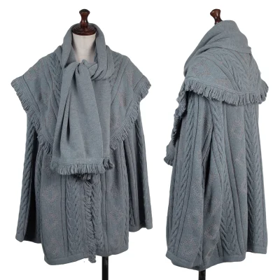 VALENTINO GARAVANI Stole Design Cable Knit Cardign