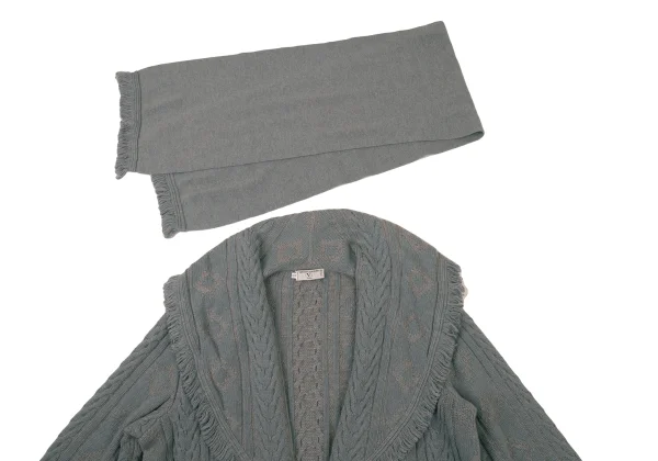 VALENTINO GARAVANI Stole Design Cable Knit Cardign K-176155_005