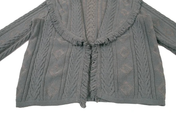 VALENTINO GARAVANI Stole Design Cable Knit Cardign K-176155_010