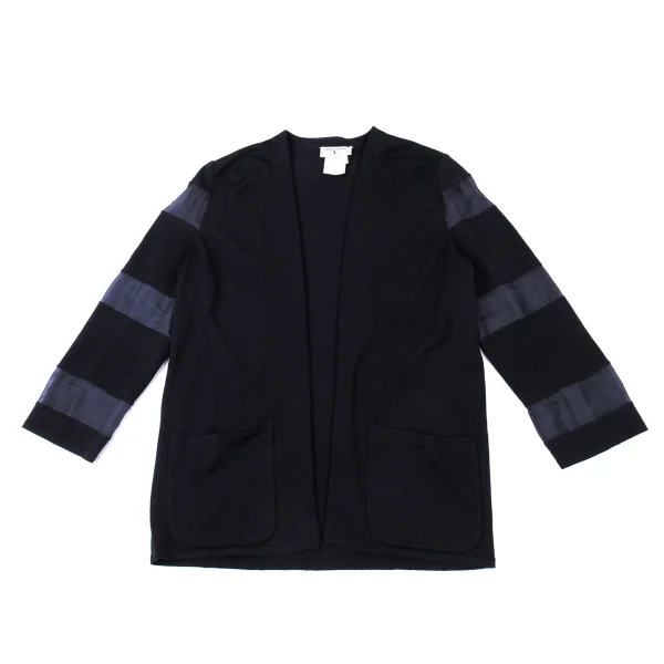 VALENTINO GARAVANI Sheer Switching Knit Cardigan K-176156_002