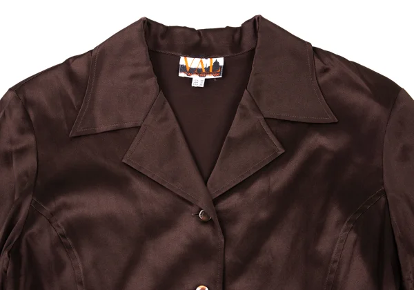 VAL VALENTINO GARAVANI Silk Satin Cuffed Shirt K-176158_005