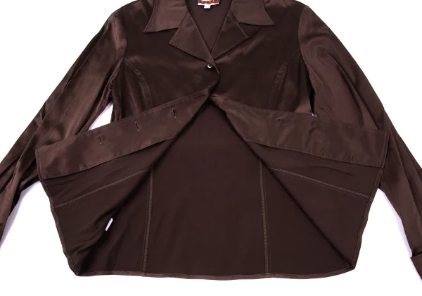 VAL VALENTINO GARAVANI Silk Satin Cuffed Shirt K-176158_009