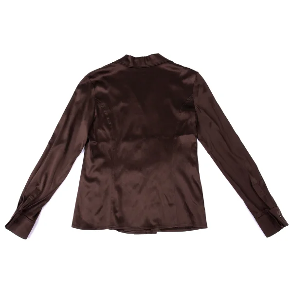 VAL VALENTINO GARAVANI Silk Satin Cuffed Shirt K-176158_010