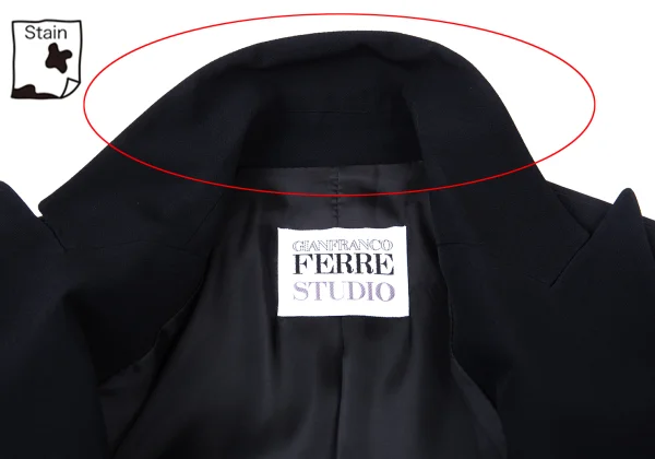 GIANFRANCO FERRE STUDIO Acetate Rayon Peaked Lapel Jacket K-176159_004
