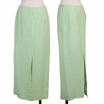 GIANFRANCO FERRE STUDIO Slit Linen Blend Skirt