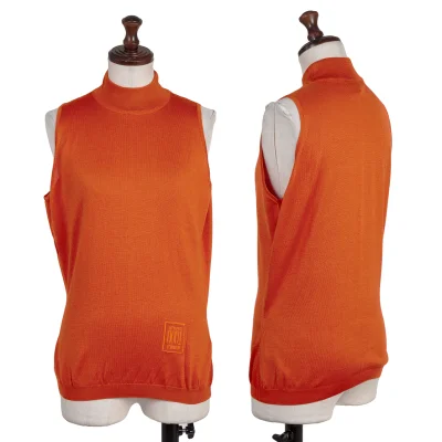 STUDIO 0001 BY FERRE Logo Embroidery High-Neck Sleeveless Knit