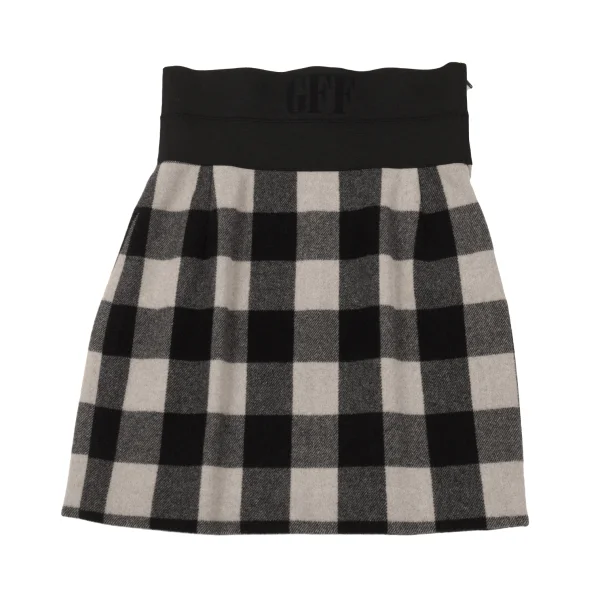 GIANFRANCO FERRE Waist Switching Check Skirt K-176168_002