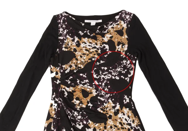 DIANE VON FURSTENBERG Graphic Print Switching Tuck Dress K-176169_003