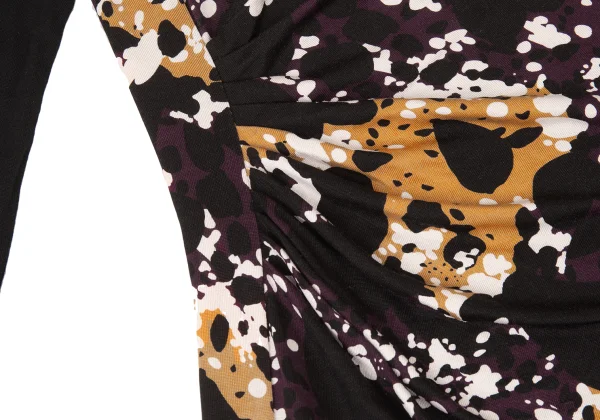 DIANE VON FURSTENBERG Graphic Print Switching Tuck Dress K-176169_010