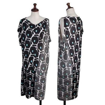 DIANE VON FURSTENBERG Graphic Print Asymmetrical Dress