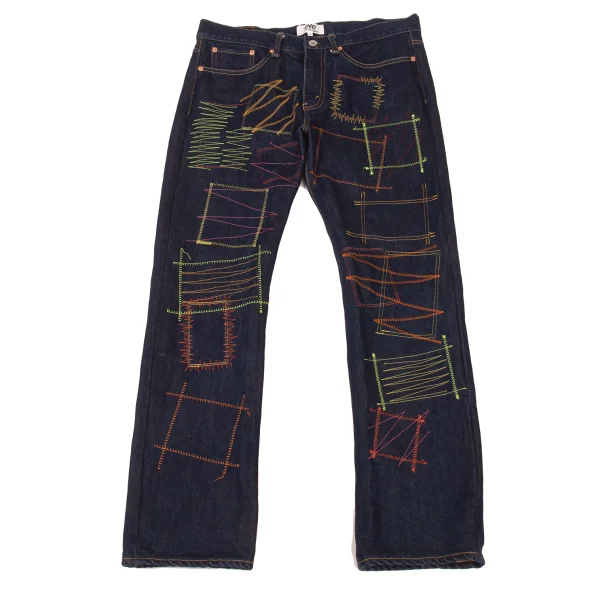 eYe JUNYA WATANABE MAN COMME des GARCONS Colorful Stitched Pocket Detailing Jeans  Indigo,Multi-Color L K-176173_001