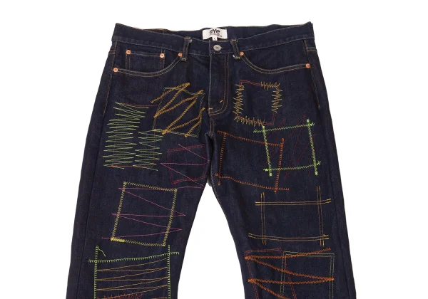 eYe JUNYA WATANABE MAN COMME des GARCONS Colorful Stitched Pocket Detailing Jeans K-176173_002
