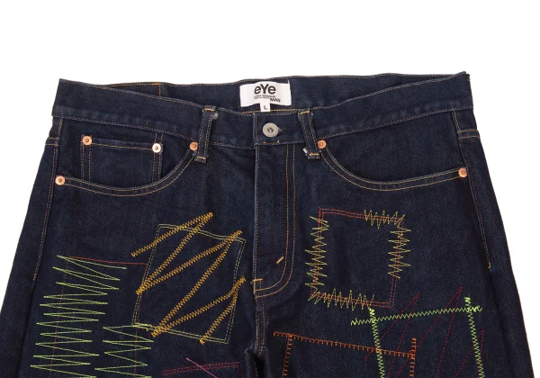 eYe JUNYA WATANABE MAN COMME des GARCONS Colorful Stitched Pocket Detailing Jeans K-176173_003