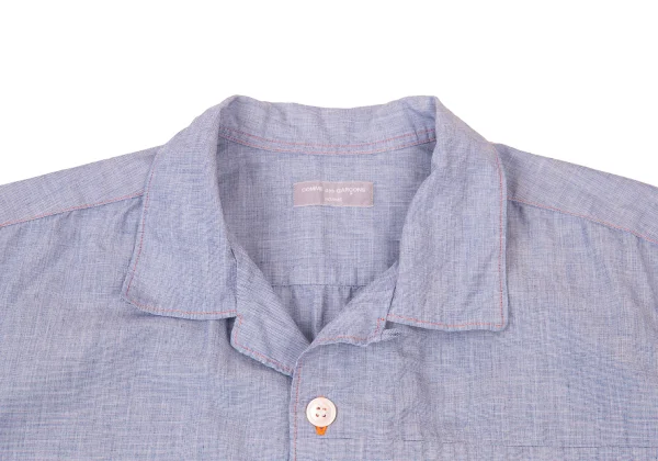 COMME des GARCONS HOMME Split Logo Short Sleeve Cotton Shirt K-176175_003