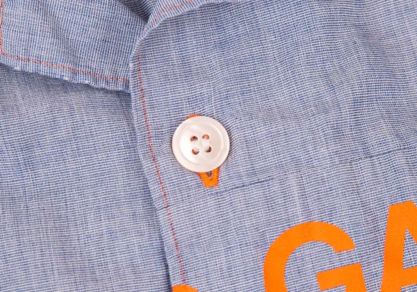 COMME des GARCONS HOMME Split Logo Short Sleeve Cotton Shirt K-176175_004