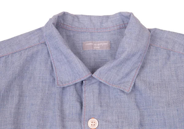 COMME des GARCONS HOMME Split Logo Short Sleeve Cotton Shirt K-176175_005