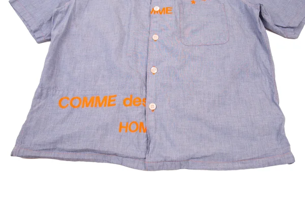 COMME des GARCONS HOMME Split Logo Short Sleeve Cotton Shirt K-176175_009