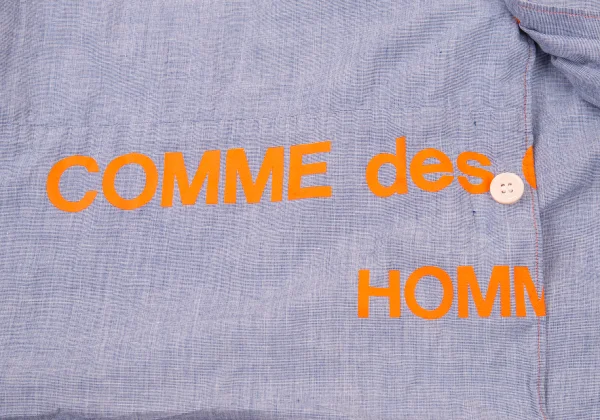 COMME des GARCONS HOMME Split Logo Short Sleeve Cotton Shirt K-176175_010