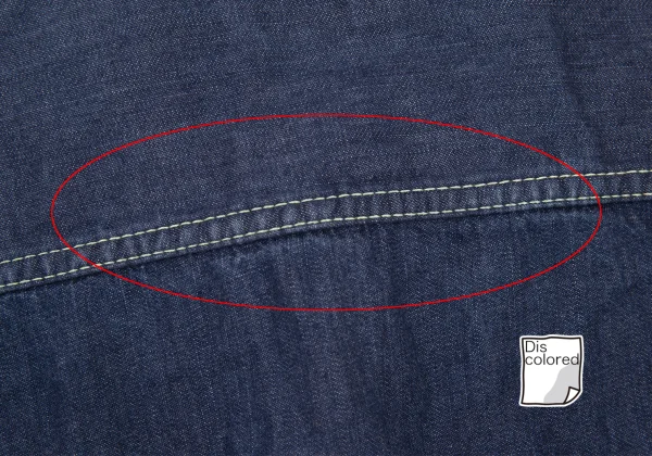COMME des GARCONS HOMME Switching Check Dyed Denim Shirt K-176176_012