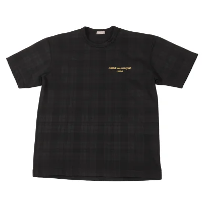 COMME des GARCONS HOMME Check Jacquard Poly Jersey T-shirt