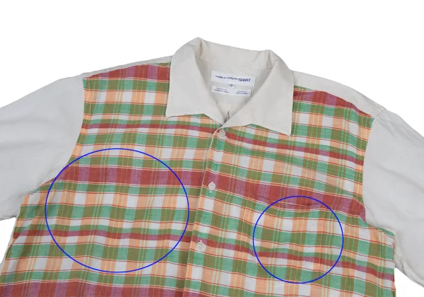 COMME des GARCONS SHIRT Check Switching Short Sleeve Shirt K-176182_002