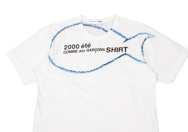 COMME des GARCONS SHIRT Fish Print Logo T-shirt K-176183_002