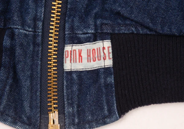 PINK HOUSE Patches Denim MA-1 Bomber Jacket K-176185_011