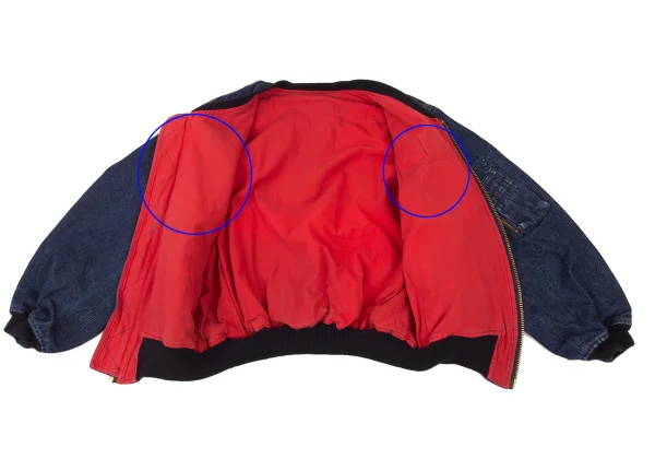 PINK HOUSE Patches Denim MA-1 Bomber Jacket K-176185_013