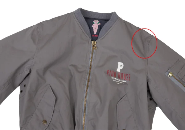 PINK HOUSE Logo Print MA-1 Blouson K-176186_003