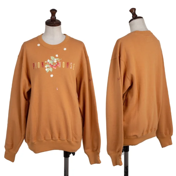 PINK HOUSE Strawberry Print Sweat Shirt Orange M K-176189_001