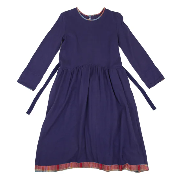 PINK HOUSE Check Taping Cotton Knit Dress K-176190_002