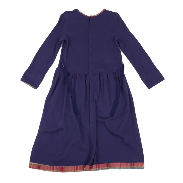 PINK HOUSE Check Taping Cotton Knit Dress K-176190_011
