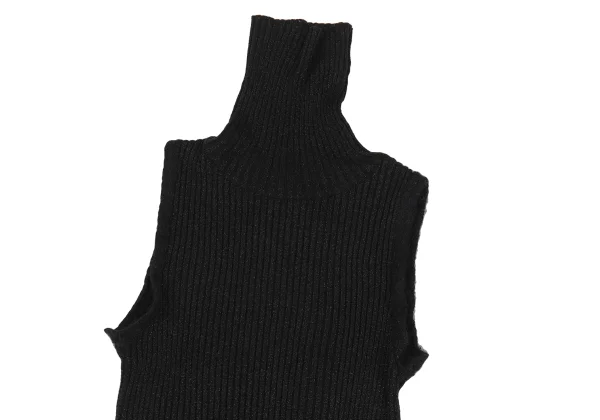 Jean Paul GAULTIER FEMME Lace Switching Lame Sleeveless Rib Knit Top K-176194_003