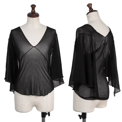 Jean Paul GAULTIER MAILLE FEMME Flare Sleeve Mesh Top