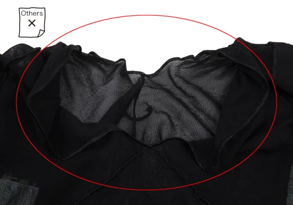 Jean Paul GAULTIER MAILLE FEMME Flare Sleeve Mesh Top K-176203_004