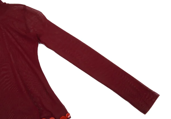 JPG by GAULTIER Hem Buttons Mesh Turtleneck T Shirt K-176207_006