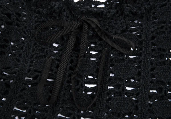 JUNIOR GAULTIER Neck Ribbon Cotton Lace Knit Top K-176210_004