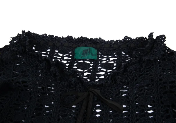JUNIOR GAULTIER Neck Ribbon Cotton Lace Knit Top K-176210_005